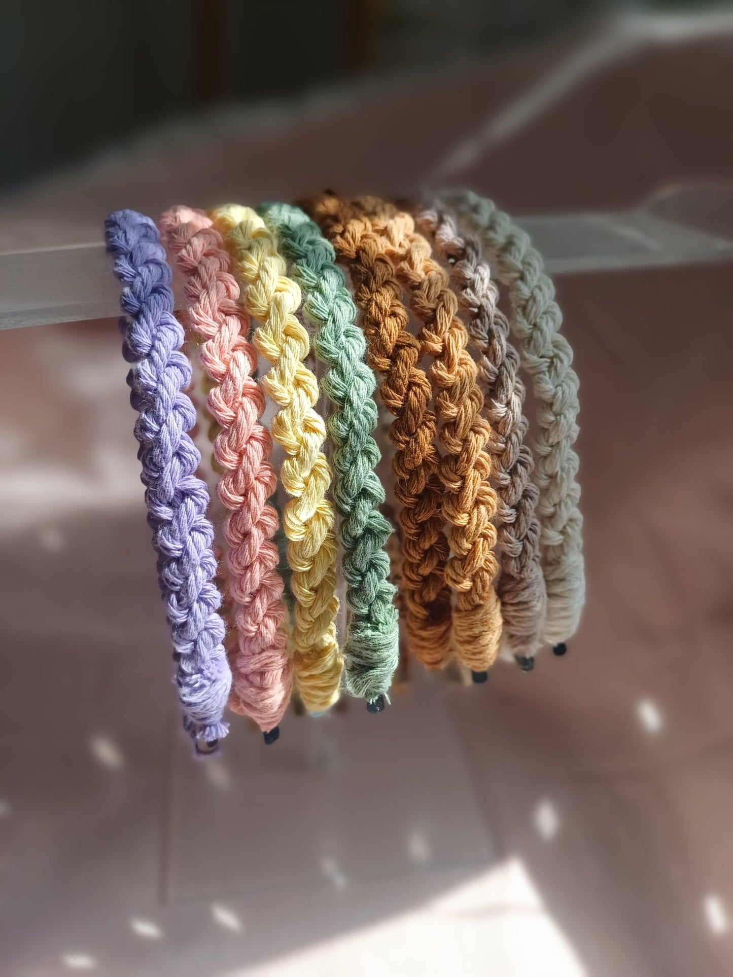 Boho Hair Band - Canary Macrame