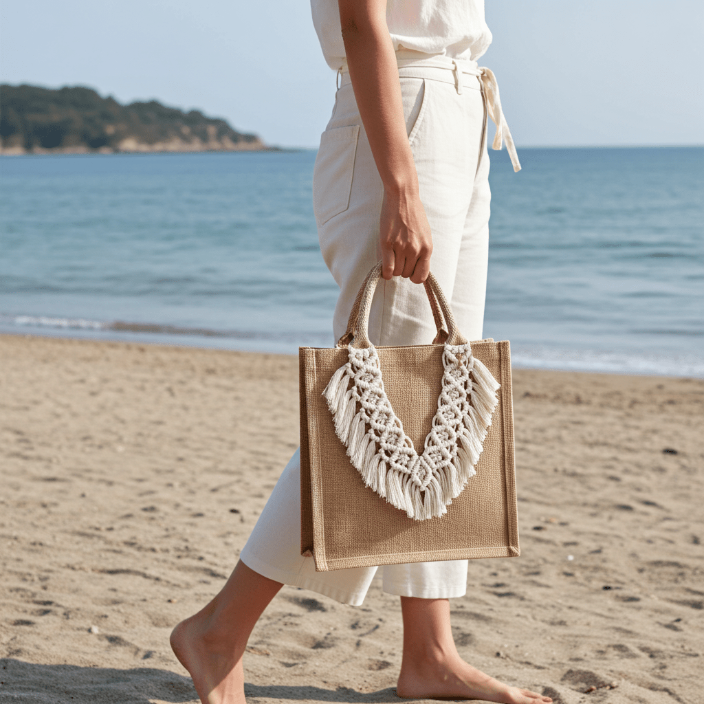 Macrame Jute Bags - Canary Macrame