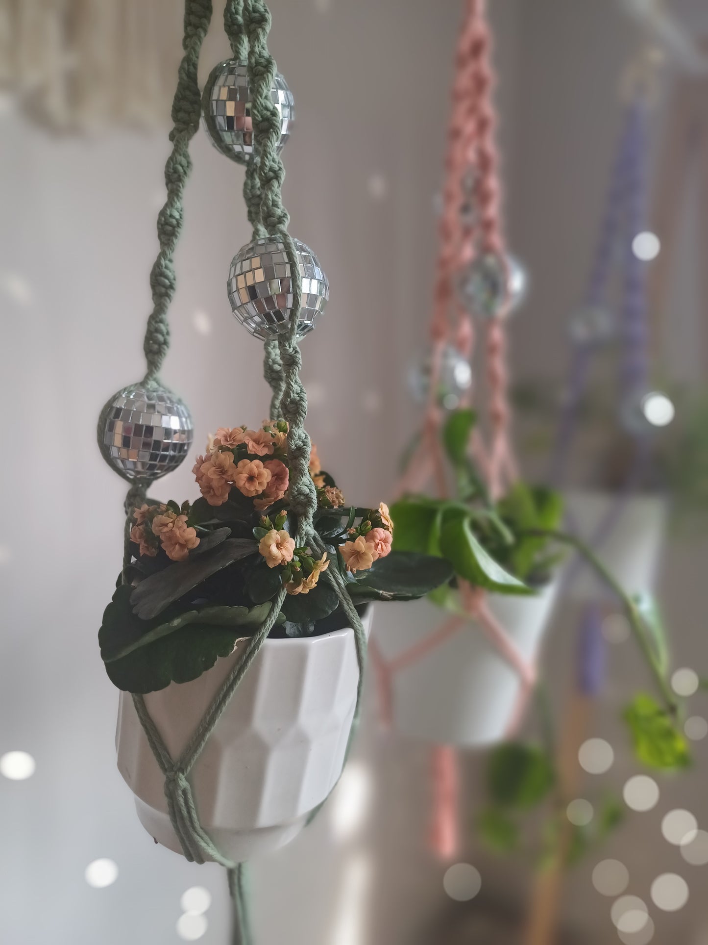 Disco Macrame Plant Hanger