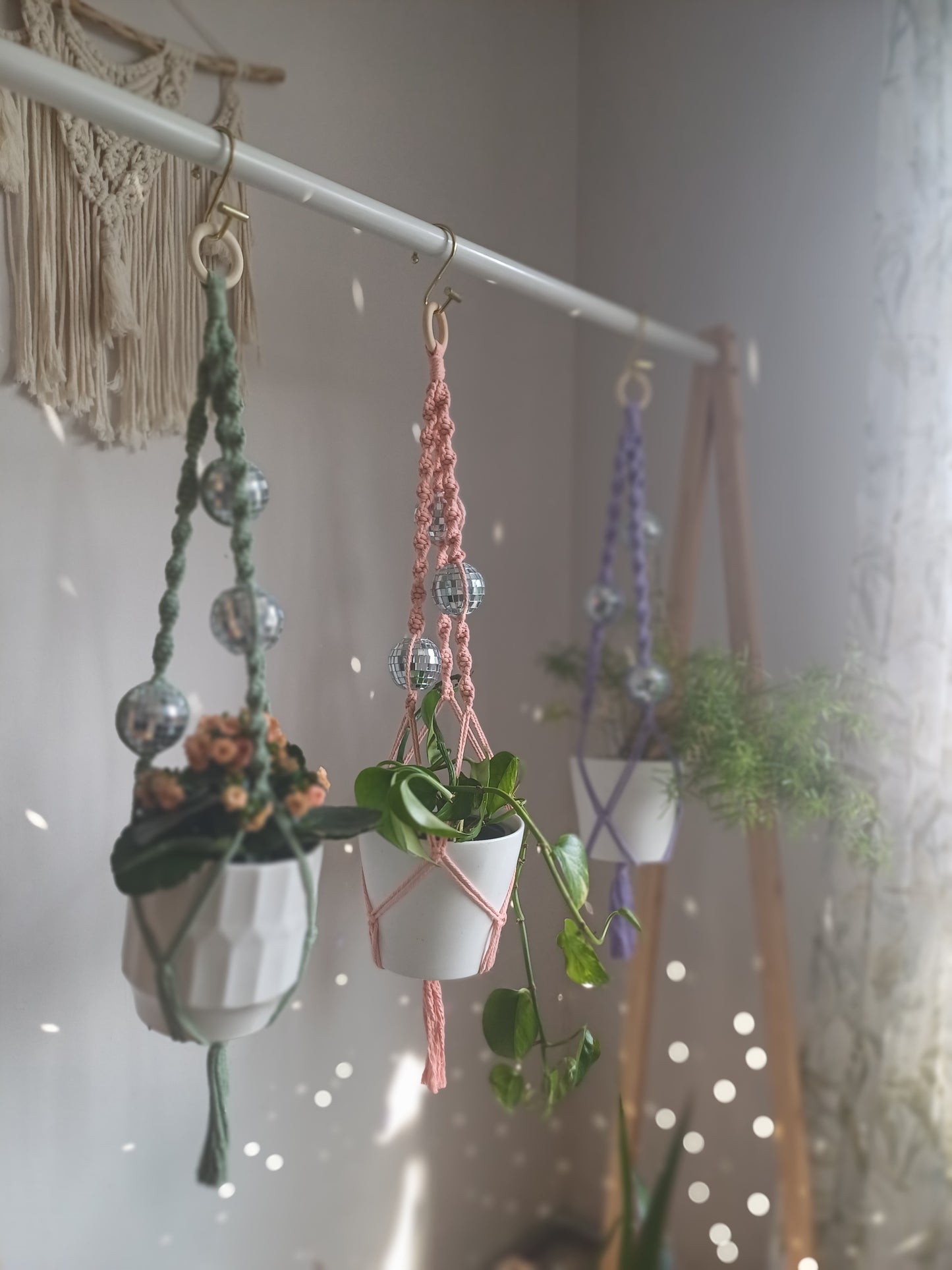 Disco Macrame Plant Hanger