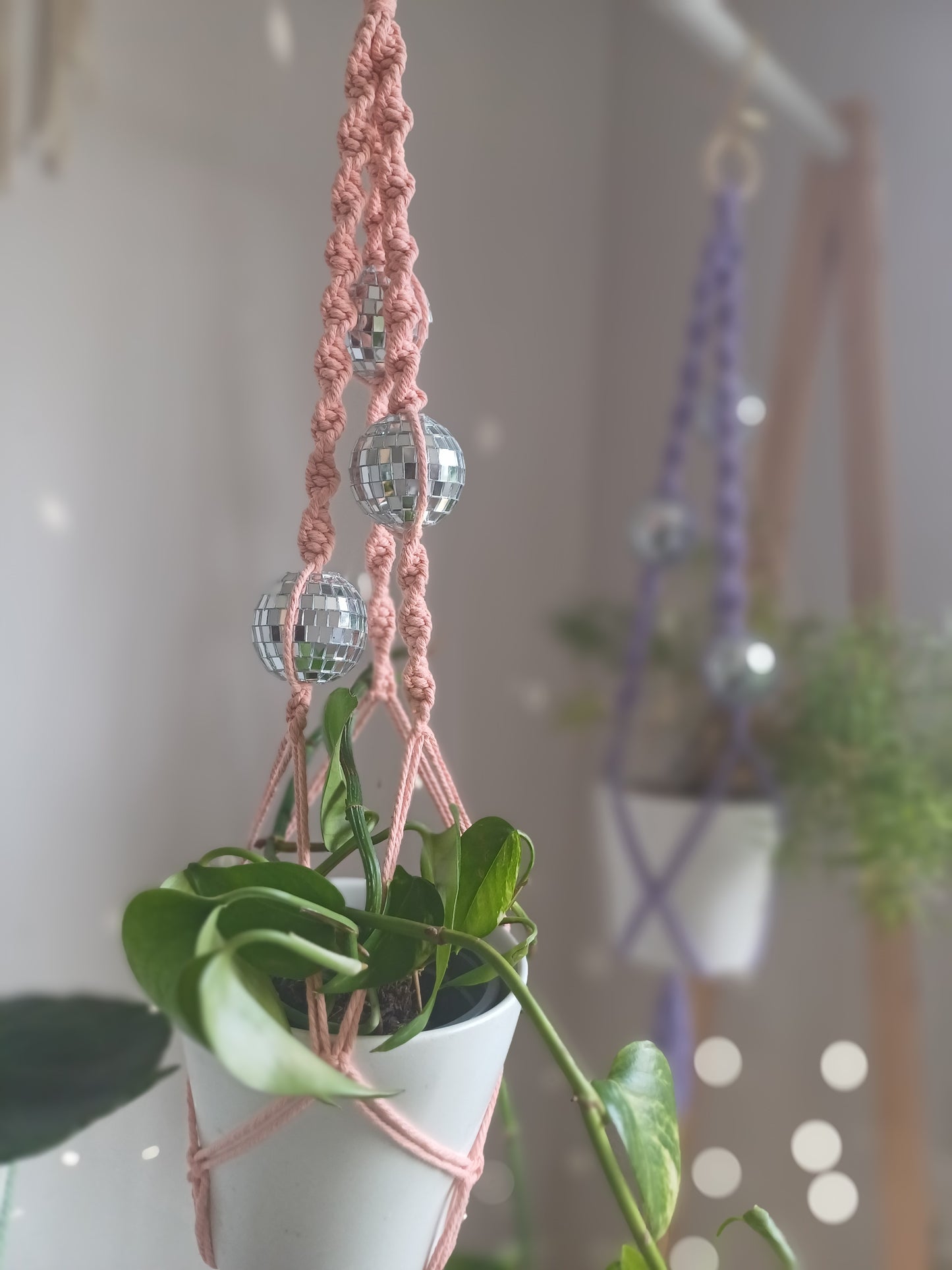 Disco Macrame Plant Hanger