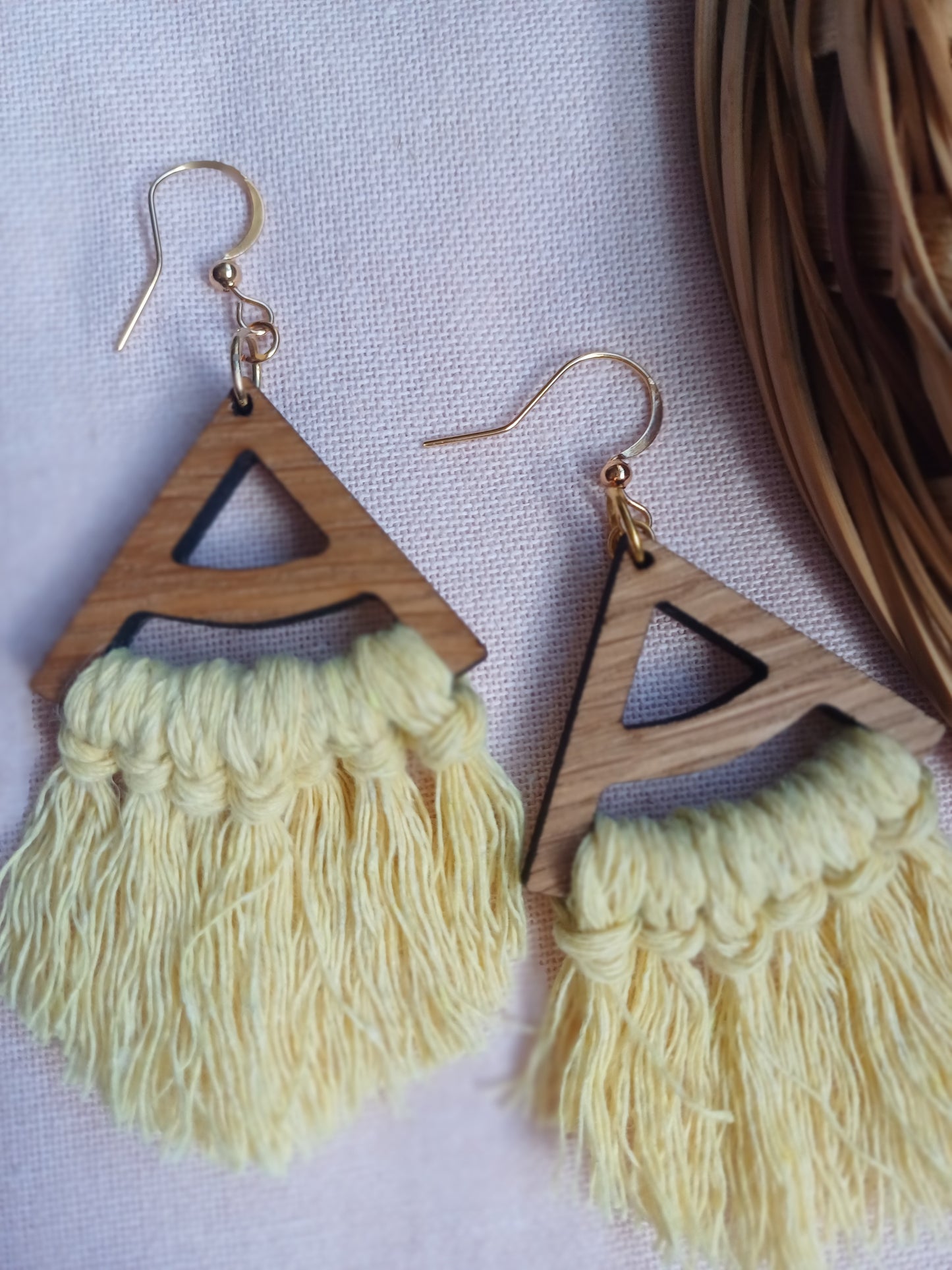 Fringe Statement Earrings - Triangle Design