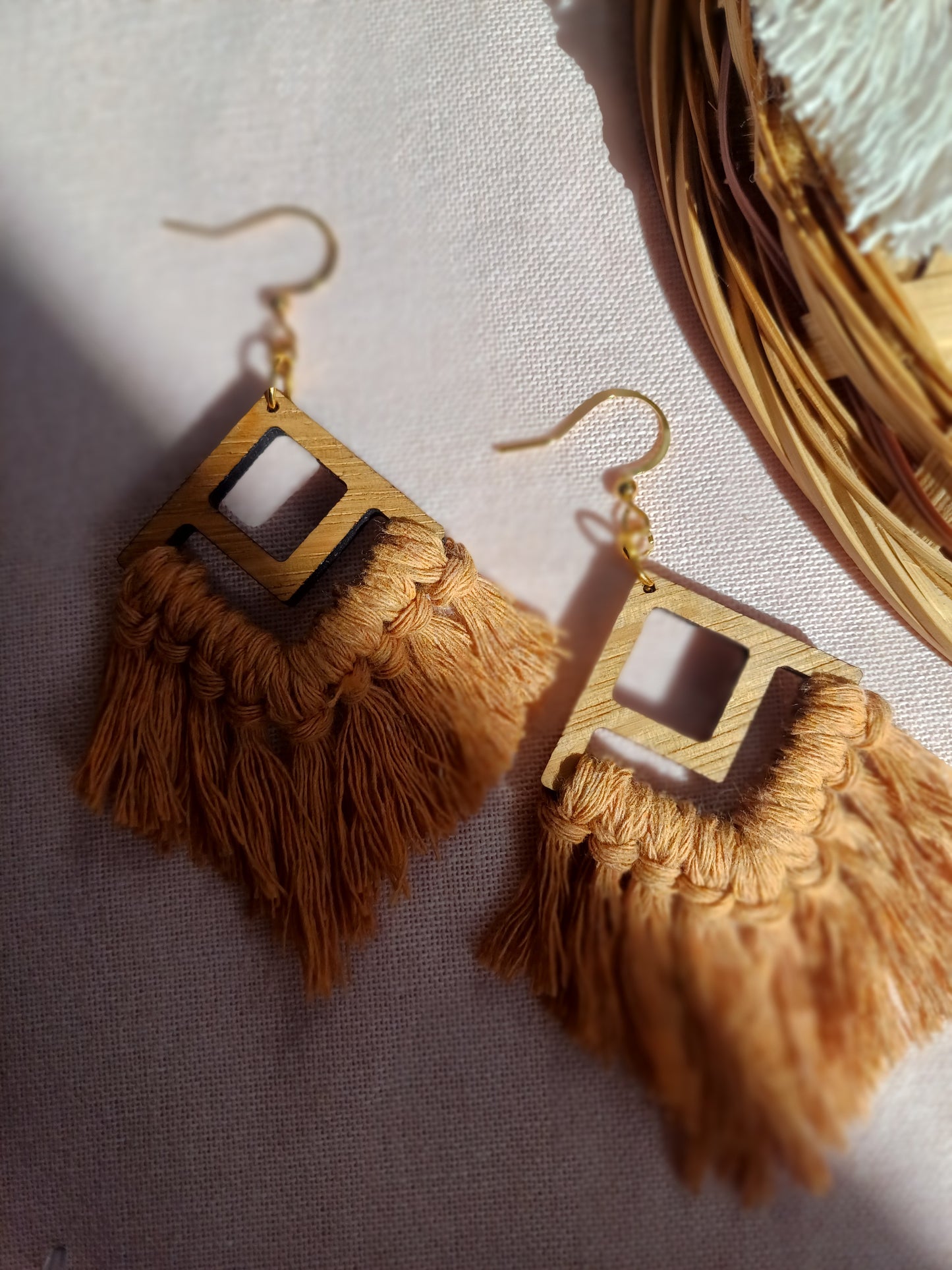 Fringe Statement Earrings - Diamond Design