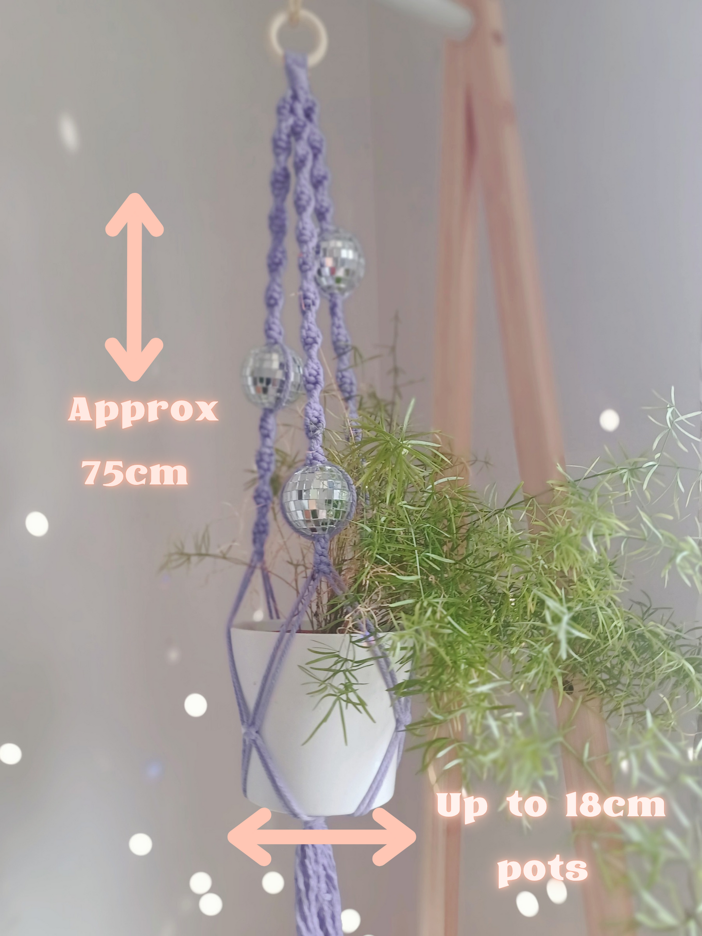 Disco Macrame Plant Hanger