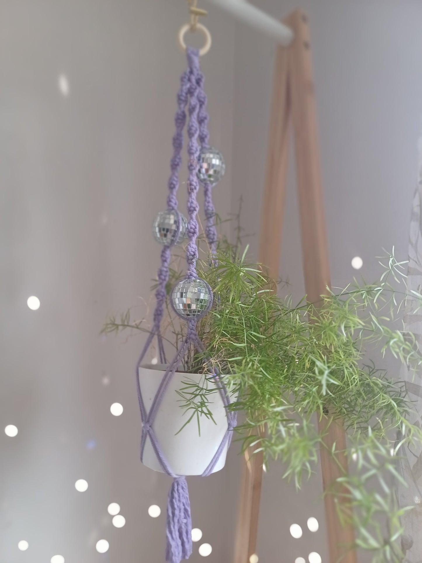 Disco Macrame Plant Hanger