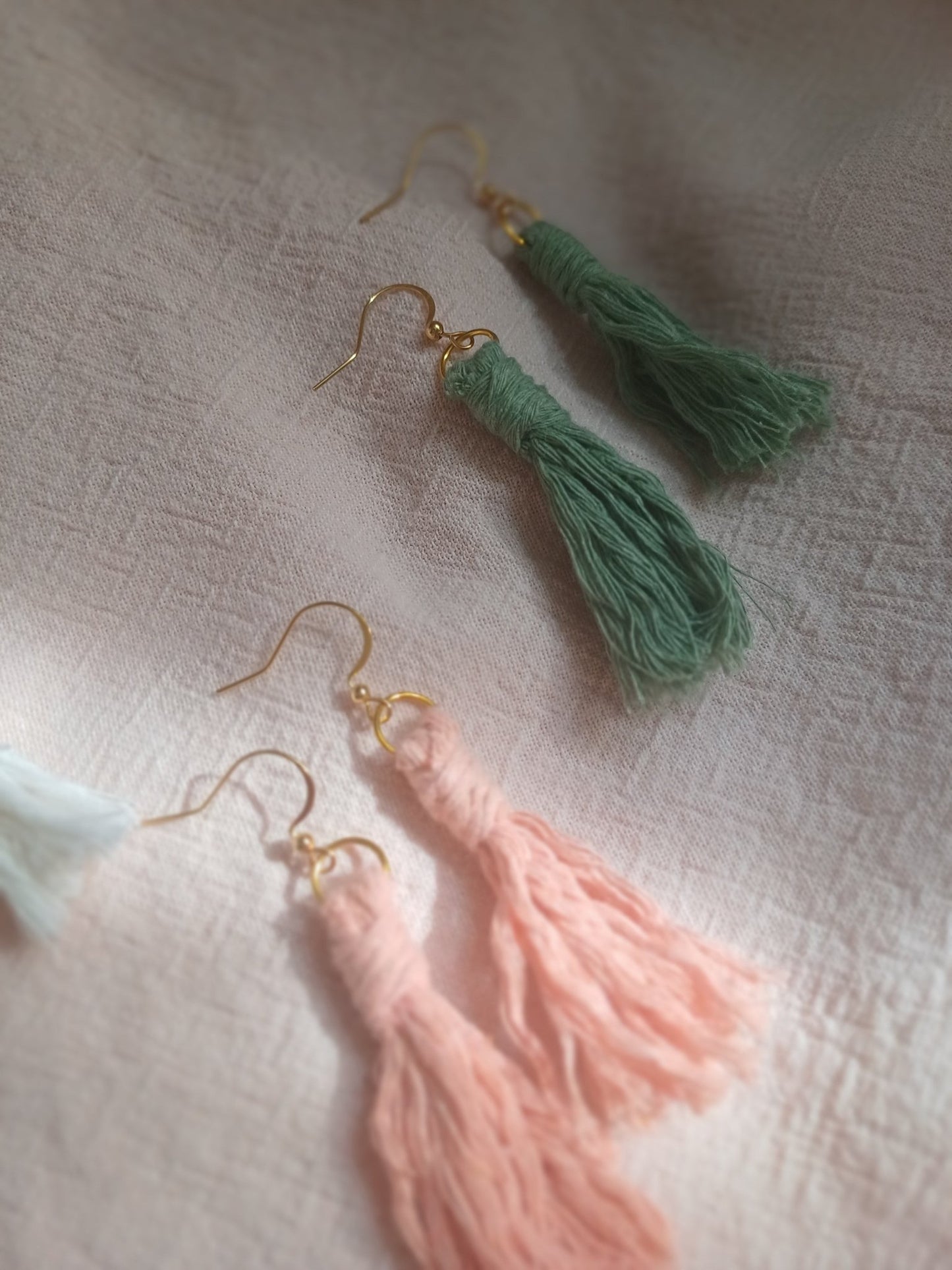 Tassel Drop Earrings - Canary Macrame