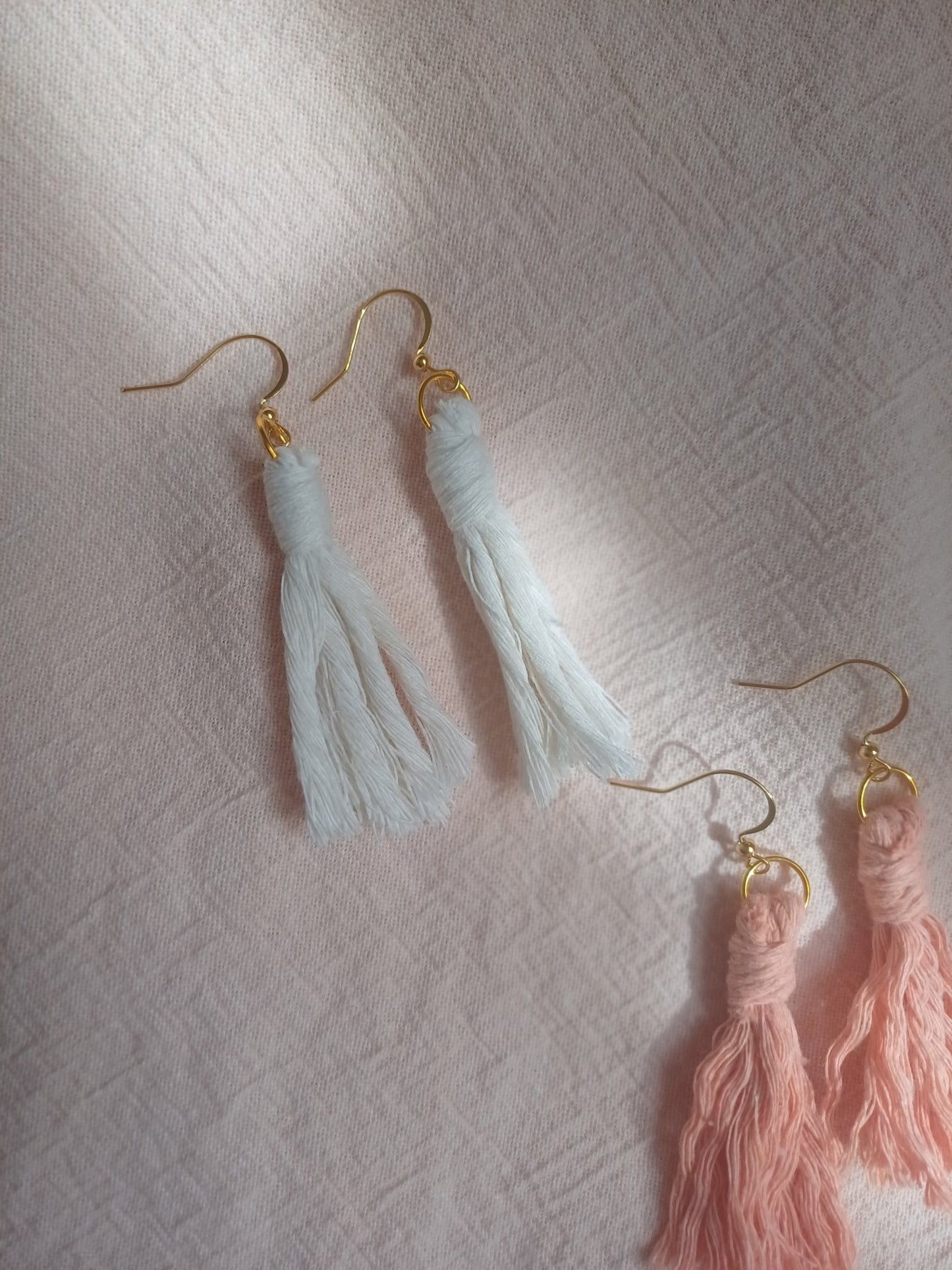 Tassel Drop Earrings - Canary Macrame