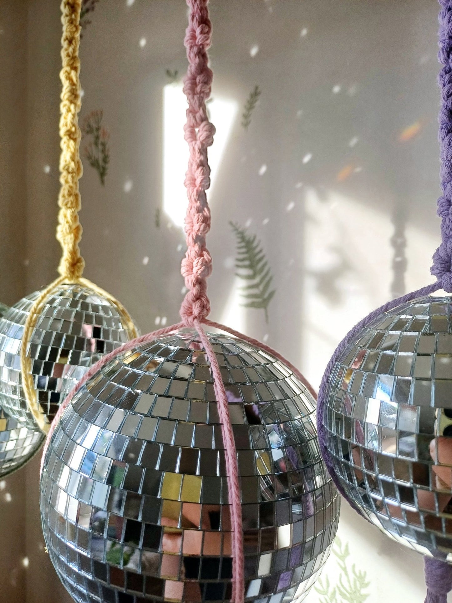 The Daisy Disco Ball - Canary Macrame