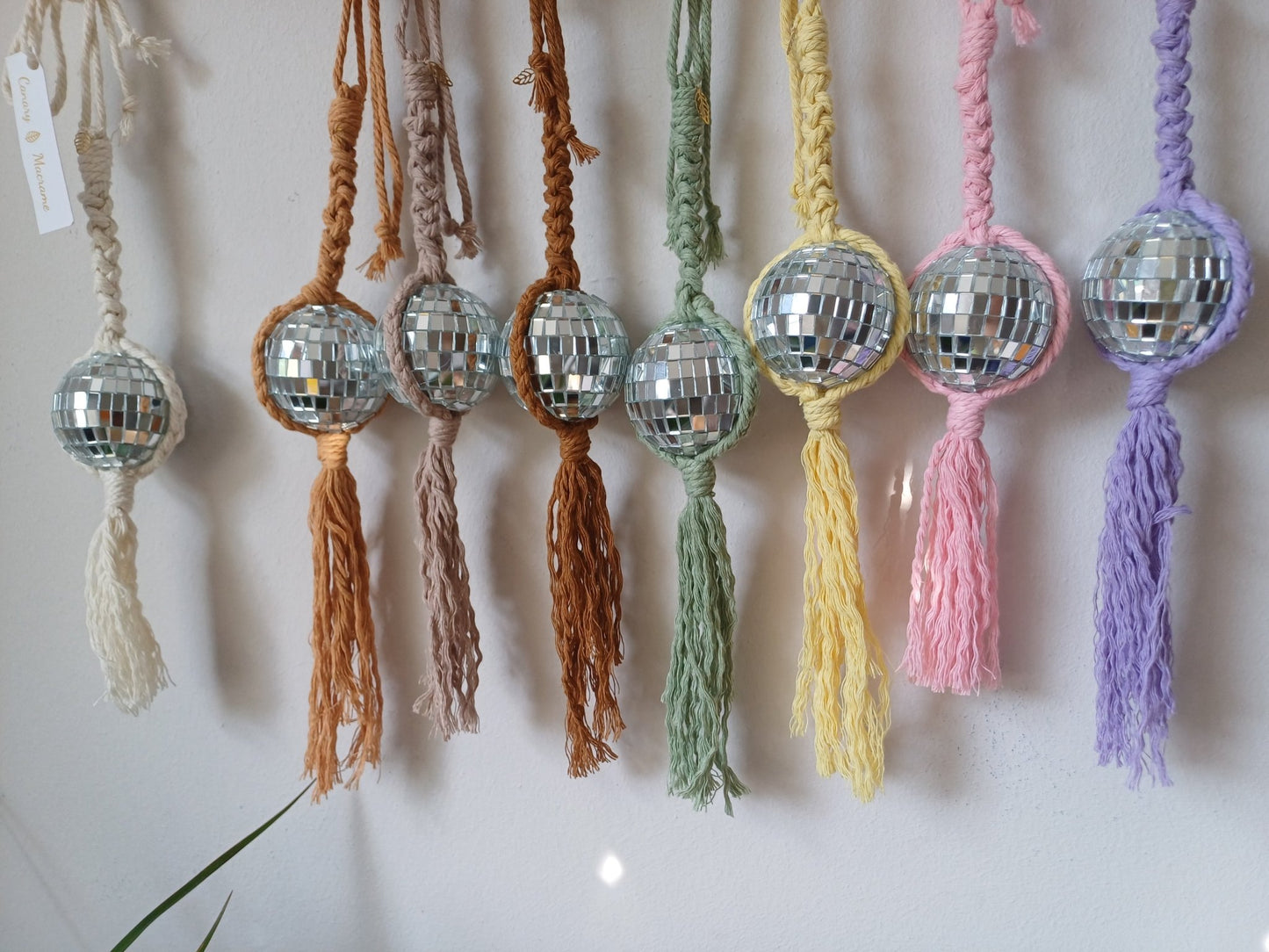 The Mini Disco Ball - Canary Macrame