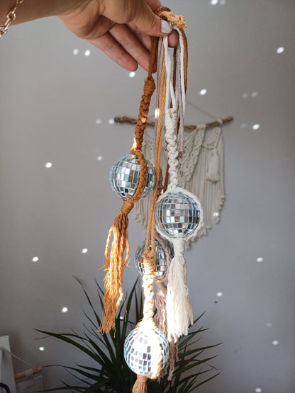 Macrame disco ball hanger 
