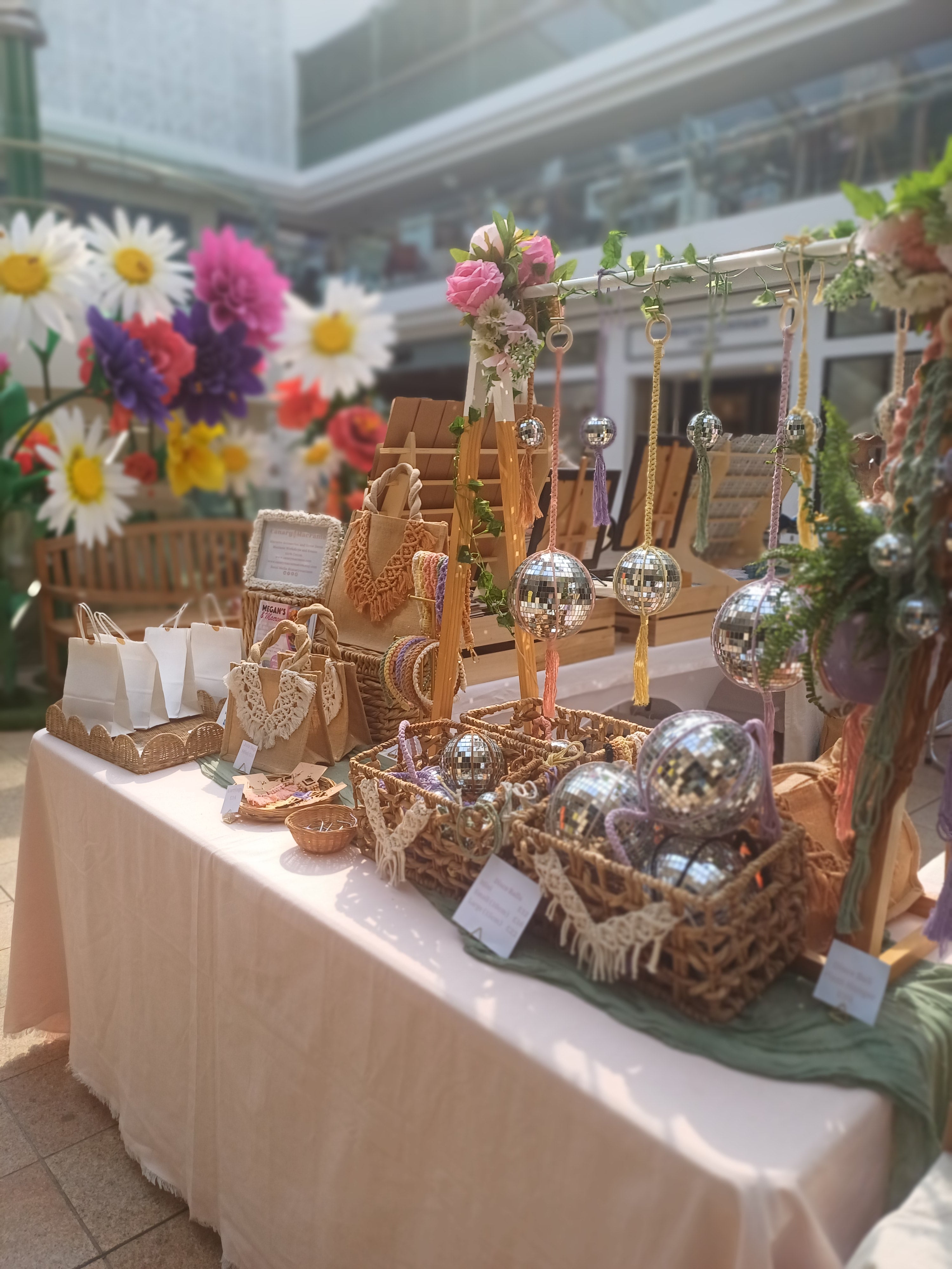 Macrame display booth 