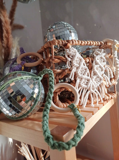 Disco Ball Macrame Hanger - Canary Macrame