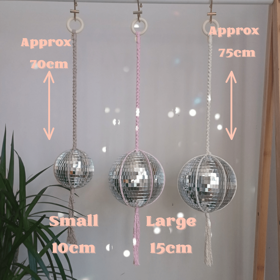 Disco Ball Macrame Hanger - Canary Macrame