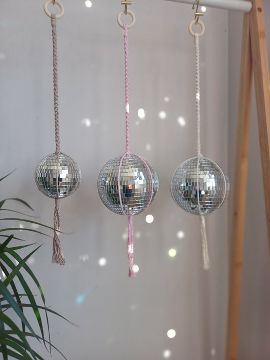Disco Ball Macrame Hanger - Canary Macrame