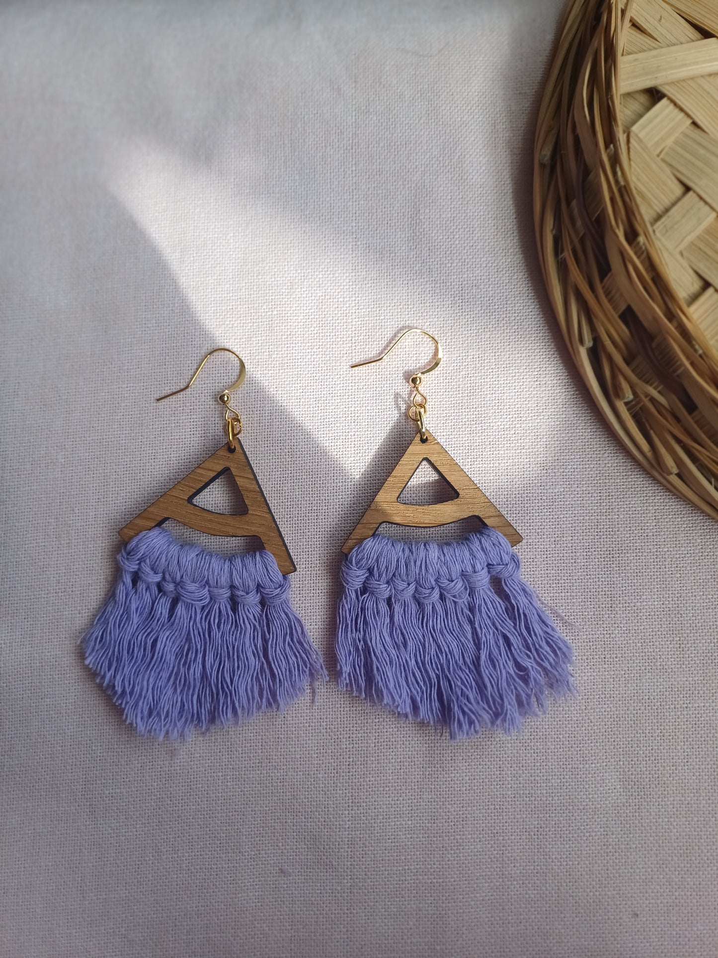 Fringe Statement Earrings - Triangle Design