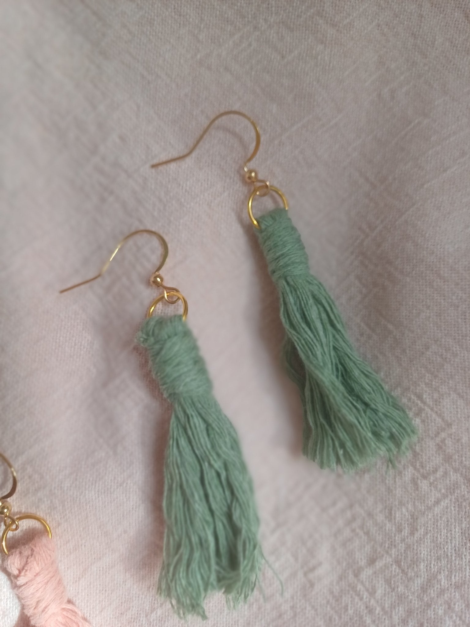 Tassel Drop Earrings - Canary Macrame