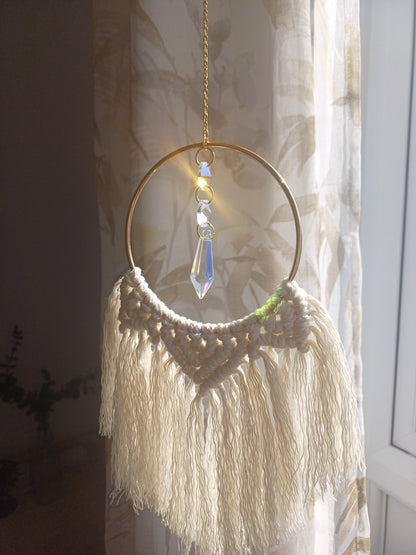 The Mini Suncatcher - Canary Macrame