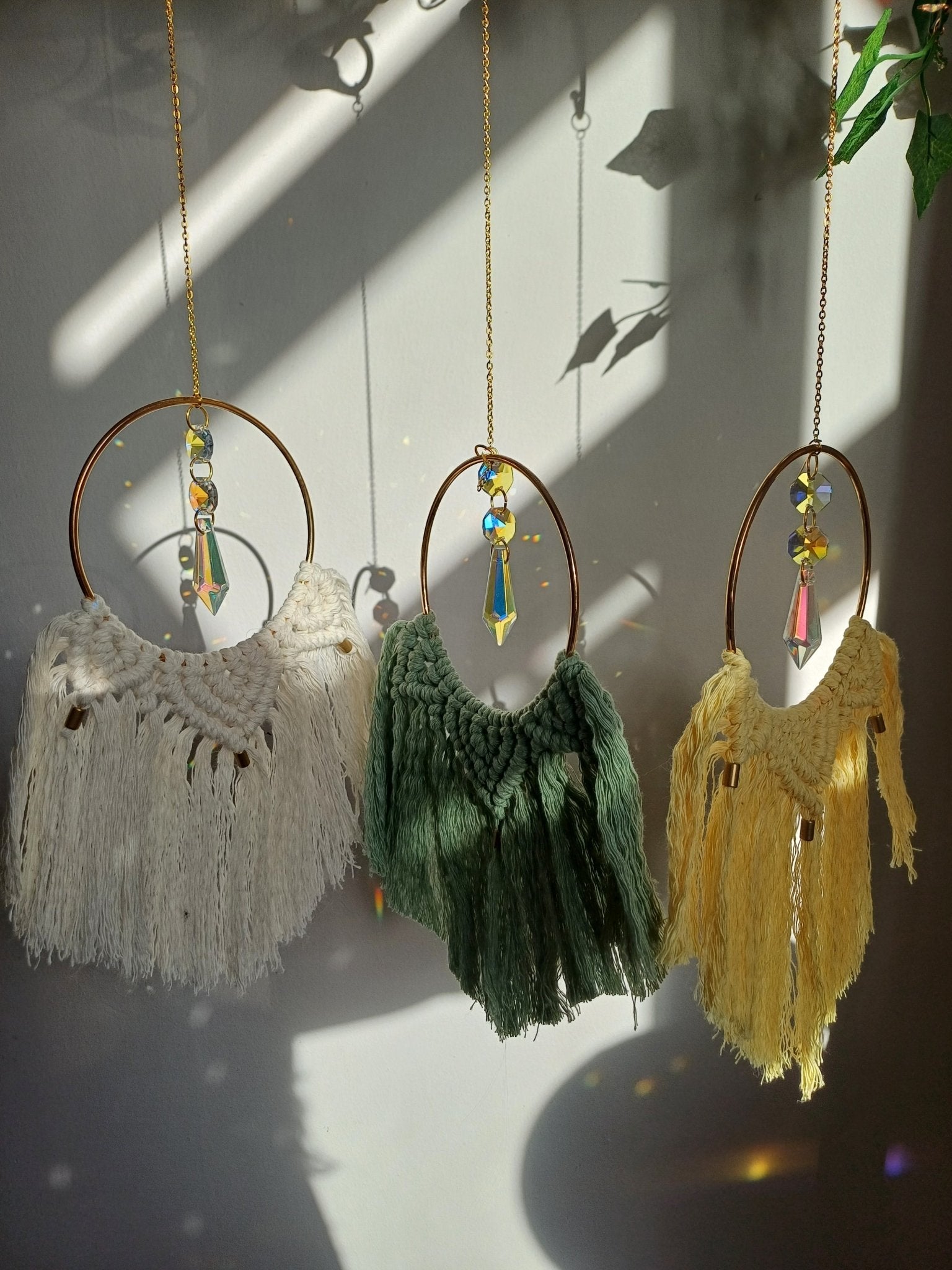 The Mini Suncatcher - Canary Macrame